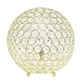 Elegant Garden Design Elegant Designs LT1067-GLD 10 in. Elipse Crystal Ball Sequin Table Lamp; Gold LT1067-GLD